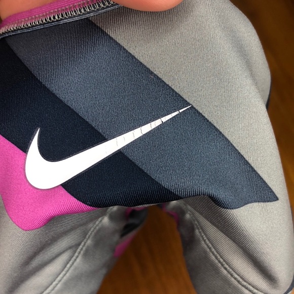 Nike Pro Grey Pink Dark Blue Sports Bra Sz Small - Picture 5 of 5